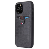 iPhone 12 Pro Max/12 Pro/12 mini Case, Crocodile Pattern PU Leather Card Slot Cover, Grey | iCoverLover Australia