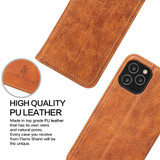 For iPhone 12 Pro Max,12 Pro/12, 12 mini Case, PU Leather Flip Wallet Protective Cover, Kickstand, Khaki | iCoverLover.com.au