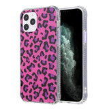 For iPhone 12 Pro Max Leopard Print TPU + Acrylic Protective Case, Detachable Buttons, Rose Red | iCoverLover Australia