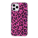 For iPhone 12 Pro Max,12 Pro/12, 12 mini Leopard Print TPU + Acrylic Protective Case, Detachable Buttons, Rose Red  | iCoverLover Australia