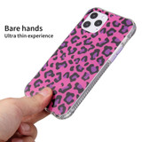 For iPhone 12 Pro Max,12 Pro/12, 12 mini Leopard Print TPU + Acrylic Protective Case, Detachable Buttons, Rose Red  | iCoverLover Australia
