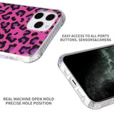 For iPhone 12 Pro Max,12 Pro/12, 12 mini Leopard Print TPU + Acrylic Protective Case, Detachable Buttons, Rose Red  | iCoverLover Australia