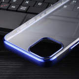 For iPhone 12 / 12 Pro Case Electroplated TPU Protective Soft Cover, Blue | iCoverLover Australia