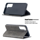 For Samsung Galaxy S21 Ultra/S21+ Plus/S21 Case, Geometric Folio Magnetic PU Leather Wallet Cover & Stand, Grey | iCoverLover.com.au | Phone Cases
