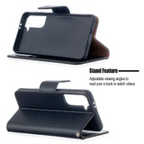 For Samsung Galaxy S21 Ultra/S21 Case, Lychee Texture Folio PU Leather Wallet Cover, Stand & Lanyard, Black | iCoverLover.com.au | Phone Cases
