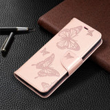 For Samsung Galaxy S21 Ultra/S21+ Plus/S21 Case, Butterflies Folio PU Leather Wallet Cover, Stand & Lanyard,Rose Gold | iCoverLover.com.au | Phone Cases