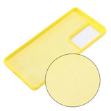 For Samsung Galaxy S21 Ultra/S21+ Plus/S21 Case, Solid Colour Liquid Silicone Shockproof Cover, Yellow | iCoverLover.com.au | Phone Cases