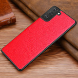 Samsung Galaxy S21 Ultra/S21+ Plus/S21 Case, Genuine Leather Slim Fit Protective Cover, Red | iCoverLover Australia