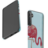 For Samsung Galaxy S23 Ultra, S23+ Plus, S23, S22 Ultra, S22+, S22, S21 Case, Protective Cover, Vintage Flamingo | Protective Cases | iCoverLover.com.au