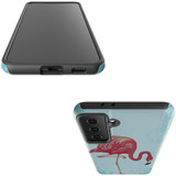 For Samsung Galaxy S23 Ultra, S23+ Plus, S23, S22 Ultra, S22+, S22, S21 Case, Protective Cover, Vintage Flamingo | Protective Cases | iCoverLover.com.au