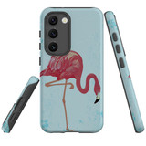 For Samsung Galaxy S23+ Plus Case Tough Protective Cover, Vintage Flamingo | Shielding Cases | iCoverLover.com.au