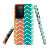Samsung Galaxy S21 Ultra Case, Tough Protective Back Cover, Colourful ZigZag | iCoverLover.com.au | Phone Cases