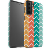 For Samsung Galaxy S23 Ultra, S23+ Plus, S23, S22 Ultra, S22+, S22, S21 Case, Protective Cover, Colourful Zigzag | Protective Cases | iCoverLover.com.au