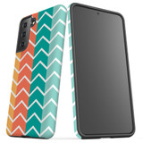 For Samsung Galaxy S23 Ultra, S23+ Plus, S23, S22 Ultra, S22+, S22, S21 Case, Protective Cover, Colourful Zigzag | Protective Cases | iCoverLover.com.au