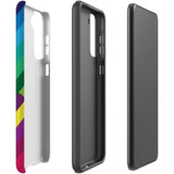 For Samsung Galaxy S23 Ultra, S23+ Plus, S23, S22 Ultra, S22+, S22, S21 Case, Protective Cover, Lined Rainbow | Protective Cases | iCoverLover.com.au
