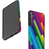 For Samsung Galaxy S23 Ultra, S23+ Plus, S23, S22 Ultra, S22+, S22, S21 Case, Protective Cover, Lined Rainbow | Protective Cases | iCoverLover.com.au