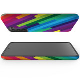 For Samsung Galaxy S23 Ultra, S23+ Plus, S23, S22 Ultra, S22+, S22, S21 Case, Protective Cover, Lined Rainbow | Protective Cases | iCoverLover.com.au