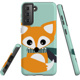 Samsung Galaxy S21 Case, Tough Protective Back Cover, Cute Brown Fox | iCoverLover.com.au | Phone Cases