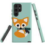 For Samsung Galaxy S22 Ultra Case, Protective Back Cover, Cute Brown Fox | Shielding Cases | iCoverLover.com.au