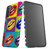 For Samsung Galaxy S22 Ultra/S22+ Plus/S22,S21 Ultra/S21+/S21 FE/S21 Case, Protective Cover, Pop Art Lips | iCoverLover.com.au | Phone Cases