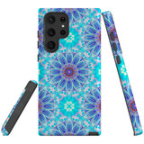 For Samsung Galaxy S22 Ultra Case, Protective Back Cover, Psychedelic Blues | Shielding Cases | iCoverLover.com.au