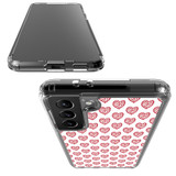 Samsung Galaxy S21 Ultra/S21+ Plus/S21 Protective Case, Clear Acrylic Back Cover, Red Hearts | iCoverLover.com.au | Phone Cases