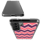 Samsung Galaxy S21 Ultra/S21+ Plus/S21 Protective Case, Clear Acrylic Back Cover, ZigZag Pink Purple | iCoverLover.com.au | Phone Cases