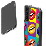 Samsung Galaxy S21 Ultra/S21+ Plus/S21 Protective Case, Clear Acrylic Back Cover, Pop Art Lips | iCoverLover.com.au | Phone Cases