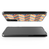 Samsung Galaxy S21 Ultra/S21+ Plus/S21 Protective Case, Clear Acrylic Back Cover, Left To Right Colourful ZigZag | iCoverLover.com.au | Phone Cases