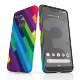 Google Pixel 3 XL Case Armour Protective Cover Rainbow