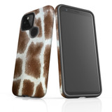 Google Pixel 4a 5G Case Armour Protective Cover Giraffe Pattern