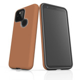 Google Pixel 4a 5G Case Armour Protective Cover Brown