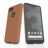 Google Pixel 3 XL Case Armour Protective Cover Brown