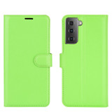 For Samsung Galaxy S21 Case Lychee Folio Protective PU Leather Wallet Cover, Green | iCoverLover.com.au | Phone Cases