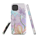 For Google Pixel 7, 6 Pro, 5, 4A 5G, 4A, 4 XL, 4 Case, Tough Protective Back Cover, Floral Watercolour | Protective Cases | iCoverLover.com.au