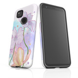 For Google Pixel 4a Case Armour Protective Cover Watercolor Floral