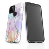 For Google Pixel 4a 5G Case Armour Protective Cover Watercolor Floral