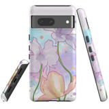 For Google Pixel 7 Case Tough Protective Cover Watercolour Floral