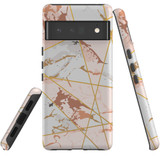 For Google Pixel 6 Pro Case Tough Protective Cover Marble Pattern