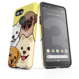 For Google Pixel 3 Case Armour Protective Cover Cute Puppies