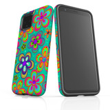 For Google Pixel 4 Case Armour Protective Cover Retro Floral