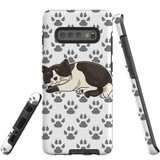 For Samsung Galaxy S10+ Plus Case Tough Protective Cover Tuxedo Cat