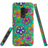 For Samsung Galaxy S9+ Plus Case Tough Protective Cover Retro Floral