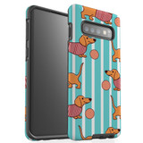 For Samsung Galaxy S10 Case Tough Protective Cover Dachshund Cute