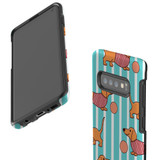 For Samsung Galaxy S10 Case Tough Protective Cover Dachshund Cute