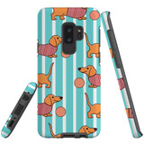 For Samsung Galaxy S9+ Plus Case Tough Protective Cover Dachshund Cute