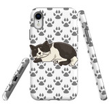 For iPhone XR Case Tough Protective Cover Tuxedo Cat