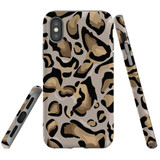 For iPhone XS & X Case Tough Protective Cover Leopard Pattern