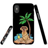 For iPhone XS & X Case Tough Protective Cover Cool Dog