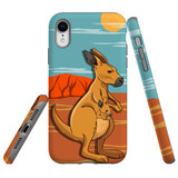 For iPhone XR Case Tough Protective Cover Lovely Kangaroos